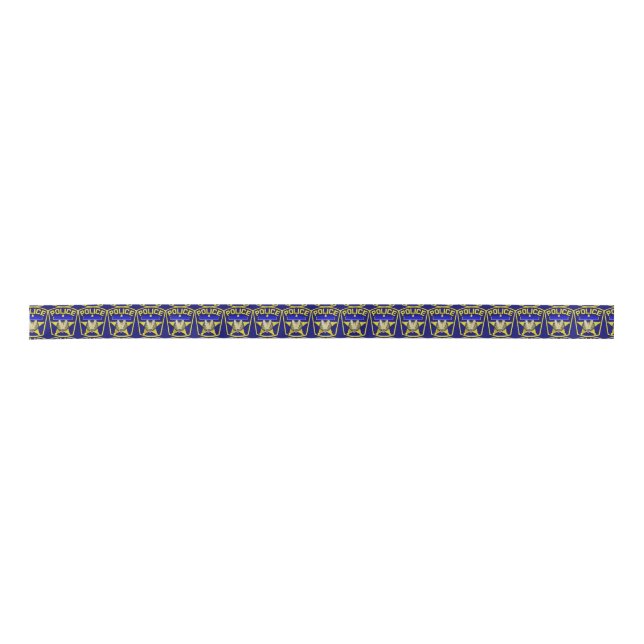 Police Shield Satin Ribbon (Front)