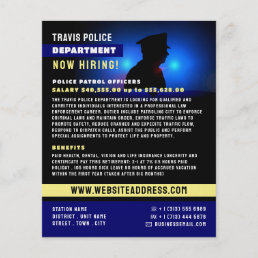 Police Silhouette, Police Officer Recruitment Flyer