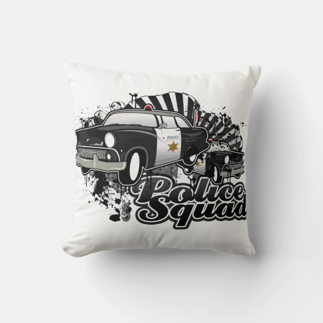 Police Squad Throw Pillow (Front)
