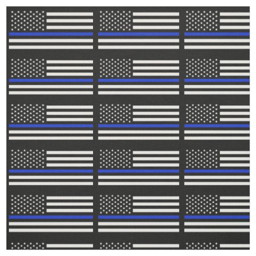 Police Style American Flag Fabric