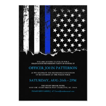 Police Style American Flag Party|Event Invitation Police Style American Flag Party|Event Invitation