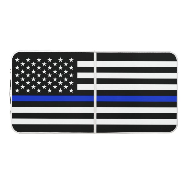 Police Styled American Flag Beer Pong Table (Top)