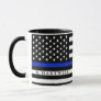 Police Styled American Flag Custom Name Mug