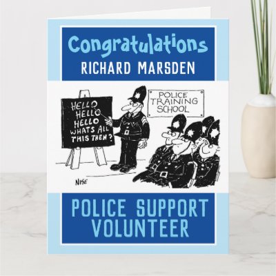 Police Support Volunteer Card