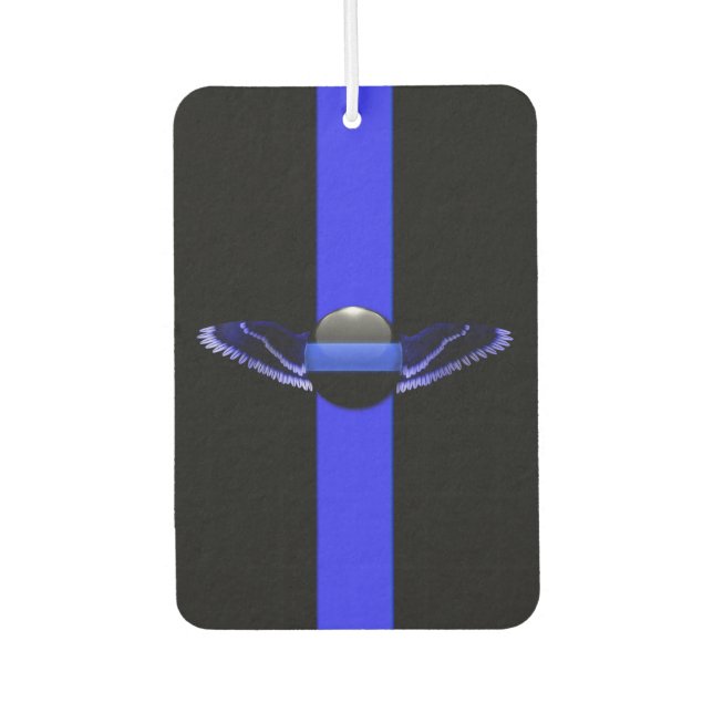 Police Supporter Thin Blue Line Air Freshener (Front)