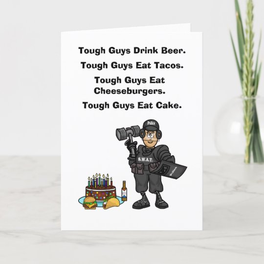 Police SWAT Officer Funny Birthday Card Zazzle police-swat-officer-funny-birthday-card-zazzle