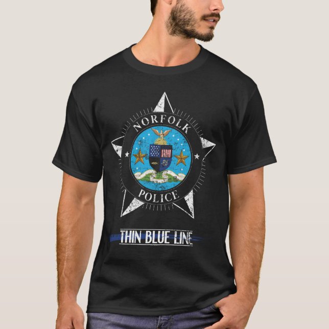 Police T Shirt Norfolk Virginia Police Gifts Shirt (Front)