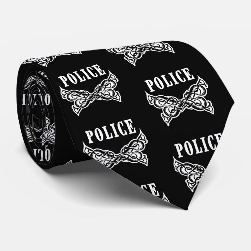 Police Tattoo Neck Tie