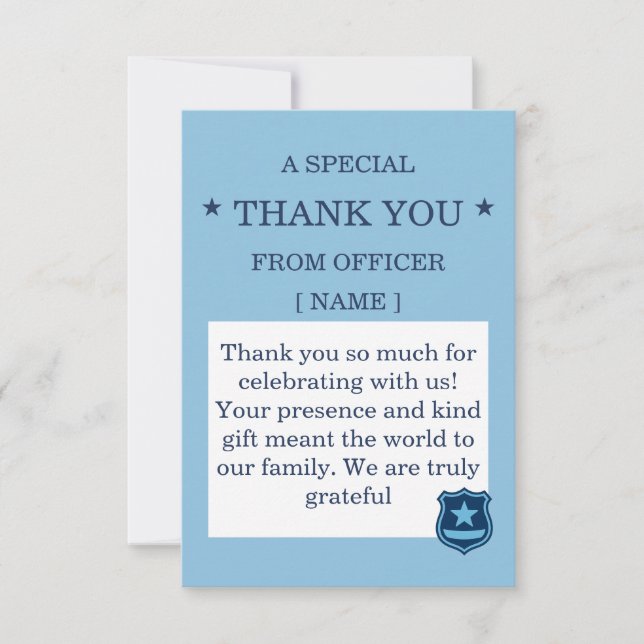 Police Thank You Card (Front)