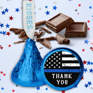 Police Thank You Chocolate Thin Blue Line  Hershey®'s Kisses®