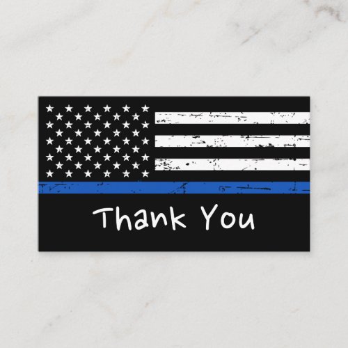 Police Thank You Law Enforcement Appreciation  Business Card