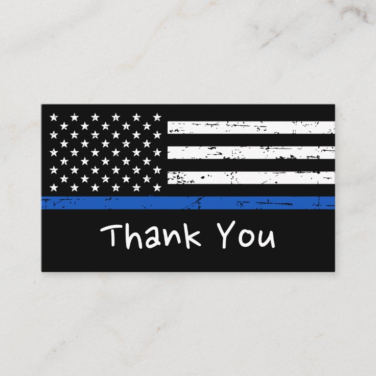 Police Thank You Law Enforcement Appreciation Business Card | Zazzle