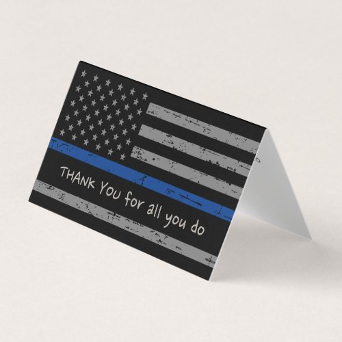 Police Thank You Law Enforcement Thin Blue Line Business Card