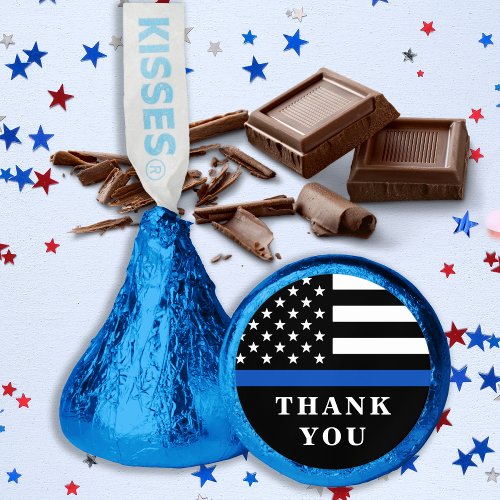 Police Thank You Thin Blue Line Chocolate  Hersheys Kisses