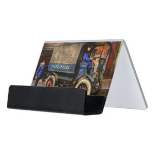 Police - The paddy wagon 1919 Desk Business Card Holder