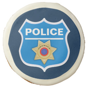 Police Theme Kids Birthday Party Sugar Cookie
