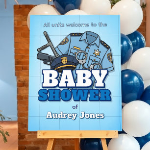 Police Themed Baby Shower Welcome Sign