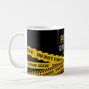 Police Themed Birthday with police tape design Coffee Mug