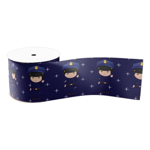 Police themed Cops and Robbers Birthday Party Grosgrain Ribbon