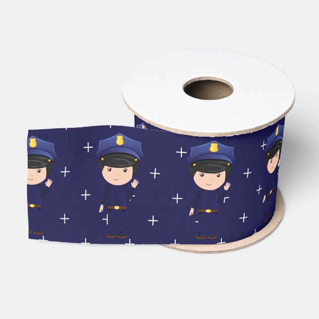 Police themed Cops and Robbers Birthday Party Grosgrain Ribbon (Spool)