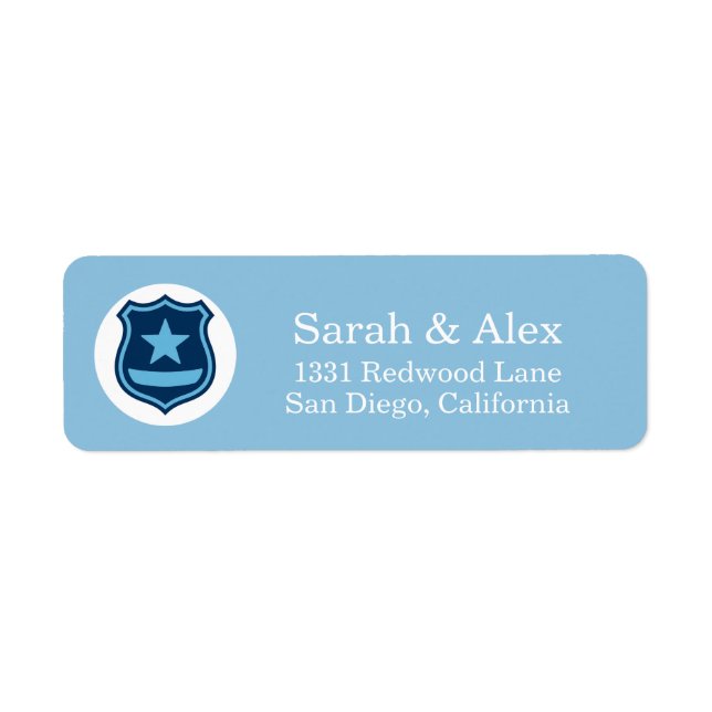 Police Themed  Label (Front)
