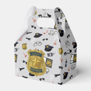 Police Themed Policeman Cop Birthday Favor Boxes