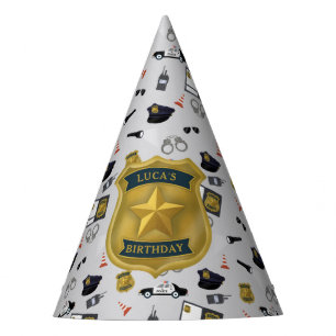 Police Themed Policeman Cop Birthday Party Hat