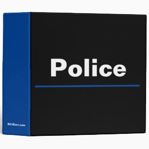 Police Thin Blue Line 3 Ring Binder