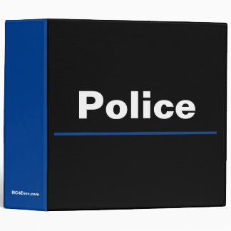 Police Thin Blue Line 3 Ring Binder