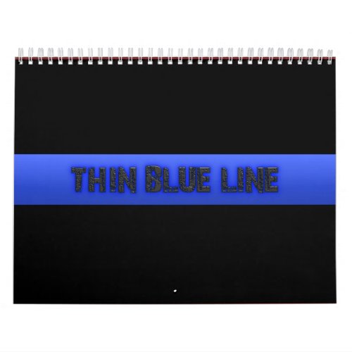 Police Thin Blue Line 3D Calendar