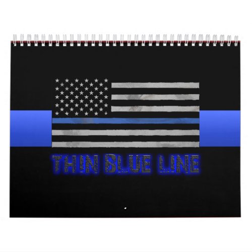 Police Thin Blue Line 3D Calendar