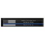 Police Thin Blue Line American Flag Monogrammed Desk Name Plate