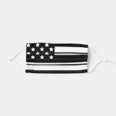 Police Thin Blue Line American Flag Officer Adult Cloth Face Mask (Front, Folded)