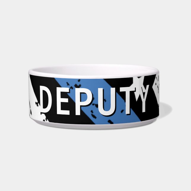 Police Thin Blue Line American Flag Officer Bowl (Front)