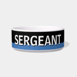 Police Thin Blue Line American Flag Officer Bowl<br><div class="desc">This design features a police force flag with black and white stripes,  and a thin blue line stripe as well. Great for our pet loving heroes out in the field,  or for showing your support for the law enforcement officer,  sheriff,  captain,  or chief in your life!</div>
