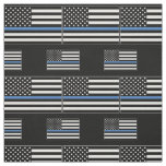 Police Thin Blue Line American Flag Officer Fabric
