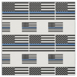 Police Thin Blue Line American Flag Officer Fabric