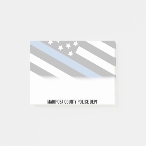 Police Thin Blue Line American Flag Officer Name Post_it Notes