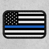 Thin Blue Line Subdued American Flag Chief Of Police Patch
