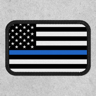 Police Thin Blue Line American Flag Patch