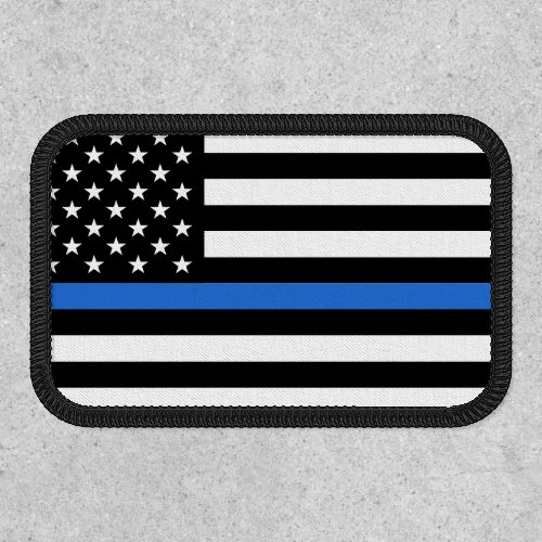Police Thin Blue Line American Flag Patch