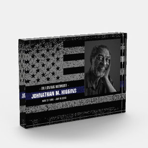 Police Thin Blue Line American In Loving Memory Ac Acrylic Award