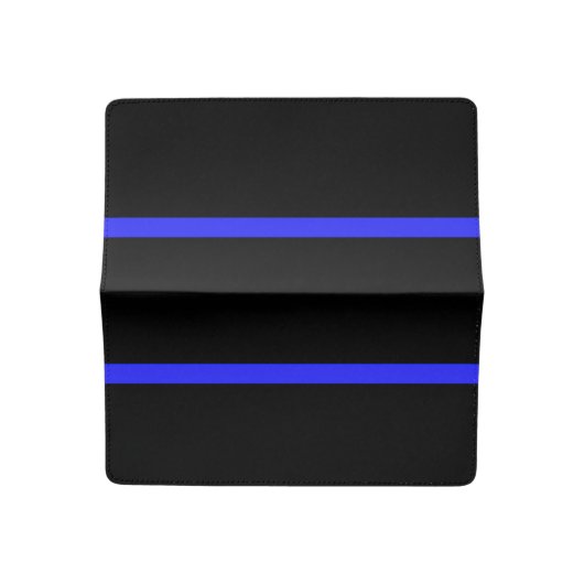 Police Thin Blue Line Checkbook Cover (Open)