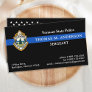 Police Thin Blue Line Custom Logo Law Enforcement Business Card