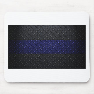 Police Thin Blue Line Diamond Plate Mouse Pad