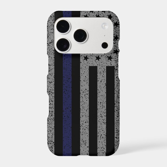 Police Thin Blue Line Flag Case-Mate iPhone Case (Back)