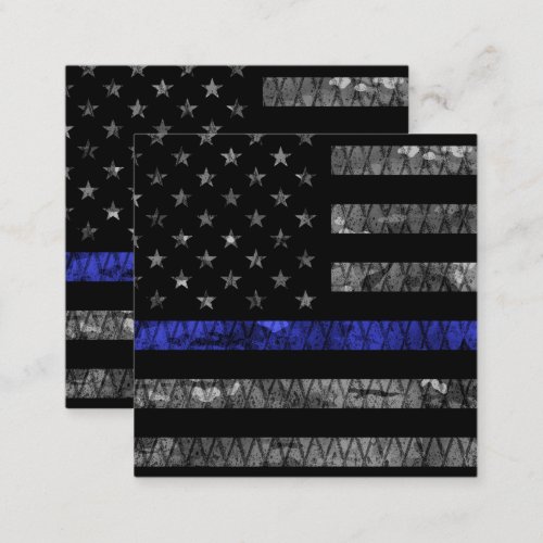 Police Thin Blue Line Flag Discount Card