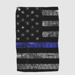 Police Thin Blue Line Flag Golf Towel