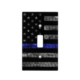 Police Thin Blue Line Flag Light Switch Cover