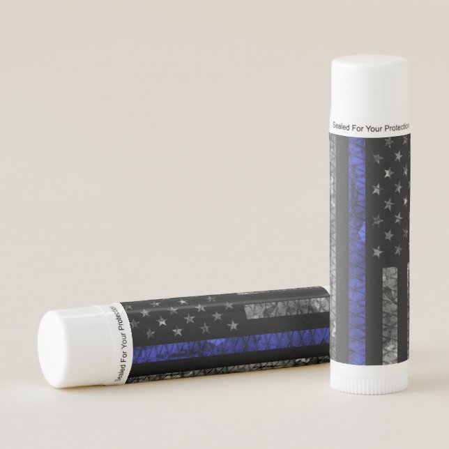 Police Thin Blue Line Flag Lip Balm (Front)